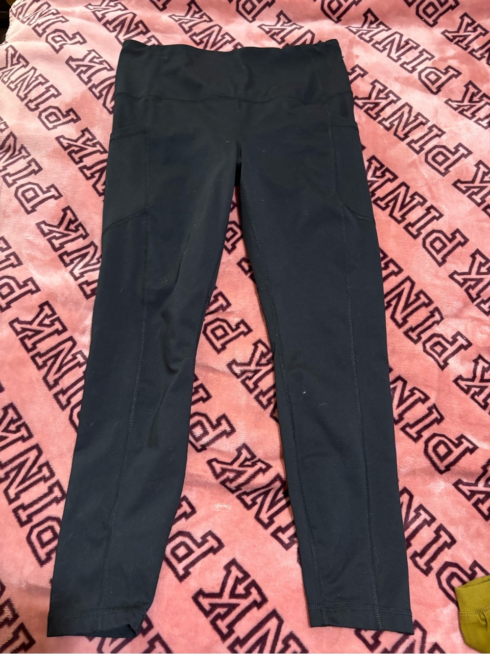 Black Kids Leggings with Side Pocket - Unbranded